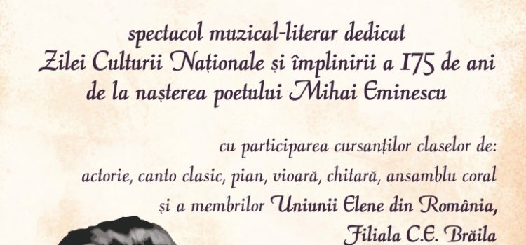 Spectacolul muzical-literar „Dor de Eminescu”